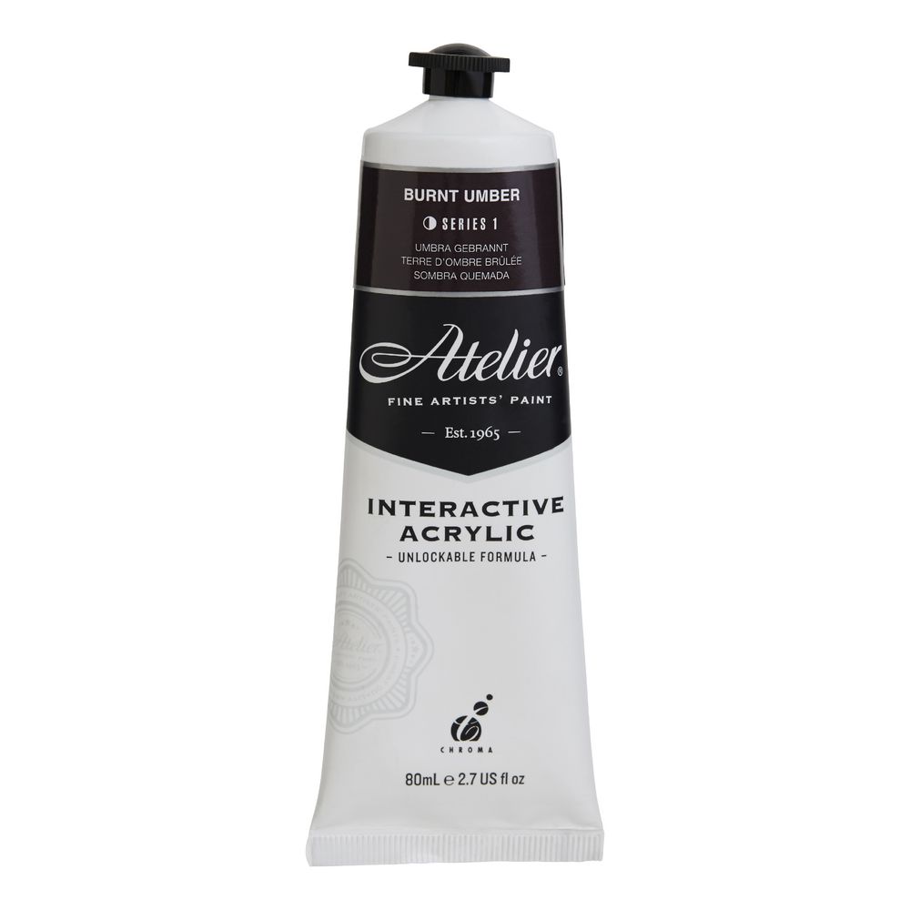 Atelier Interactive Artist Acrylic 80mL Burnt Umber S1