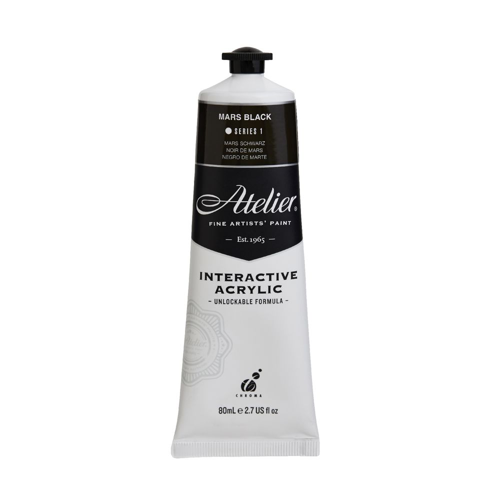 Atelier Interactive Artist Acrylic 80mL Mars Black S1