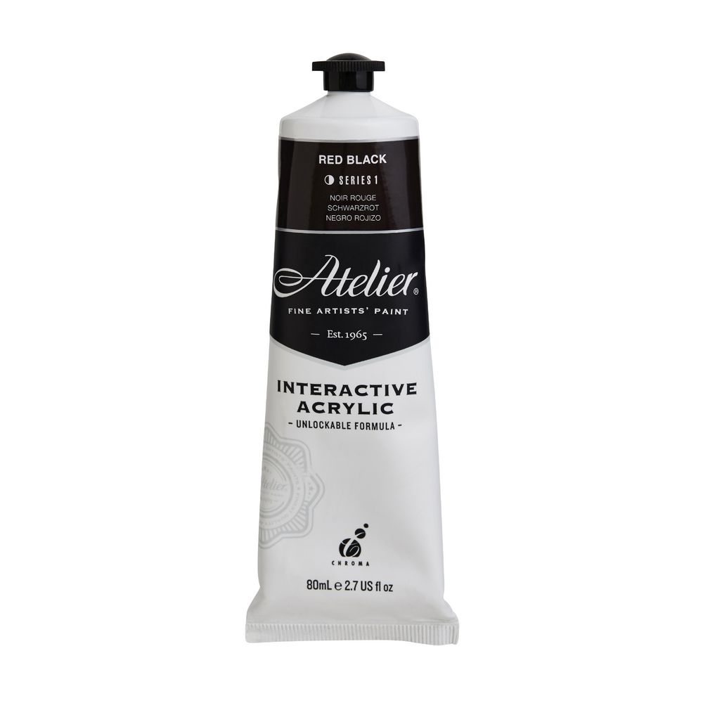 Atelier Interactive Artist Acrylic 80mL Red Black S1