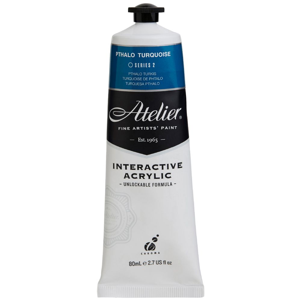 Atelier Interactive Artist Acrylic 80mL Phthalo Turquoise S2