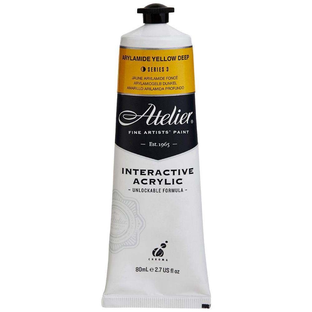 Atelier Interactive Artist Acrylic 80mL Aryl Yellow Deep S3