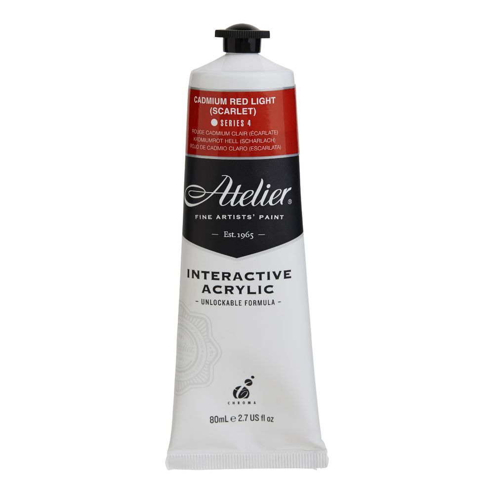 Atelier Interactive Acrylic 80mL Cadmium Red Light Scarlet S4
