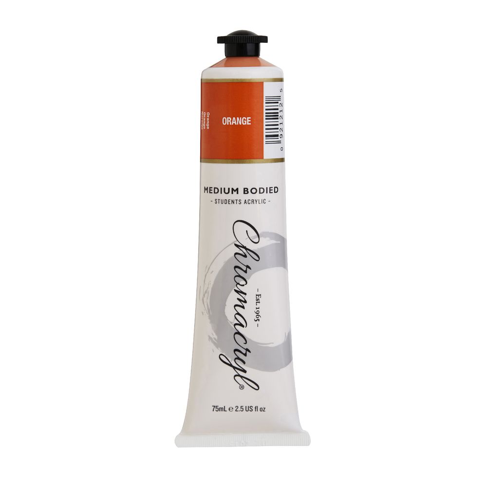 Chromacryl Student Acrylic Paint 75mL Orange