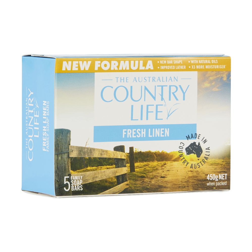 Country Life Fresh Linen Soap 5 Pack