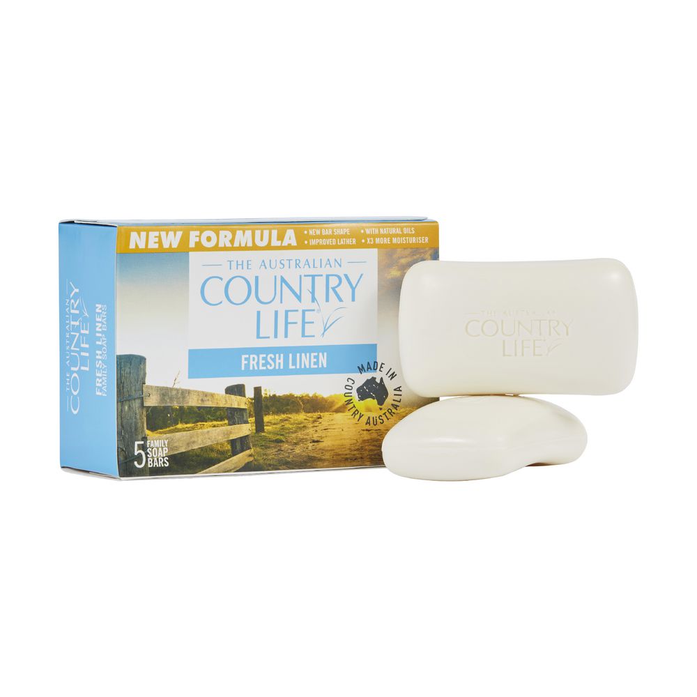 Country Life Fresh Linen Soap 5 Pack