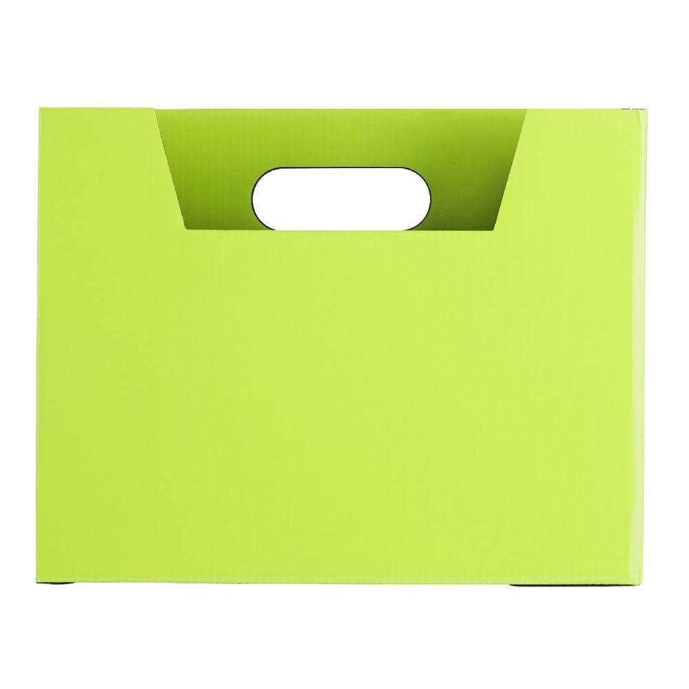 Collapsible Cardboard Document Holder Lime