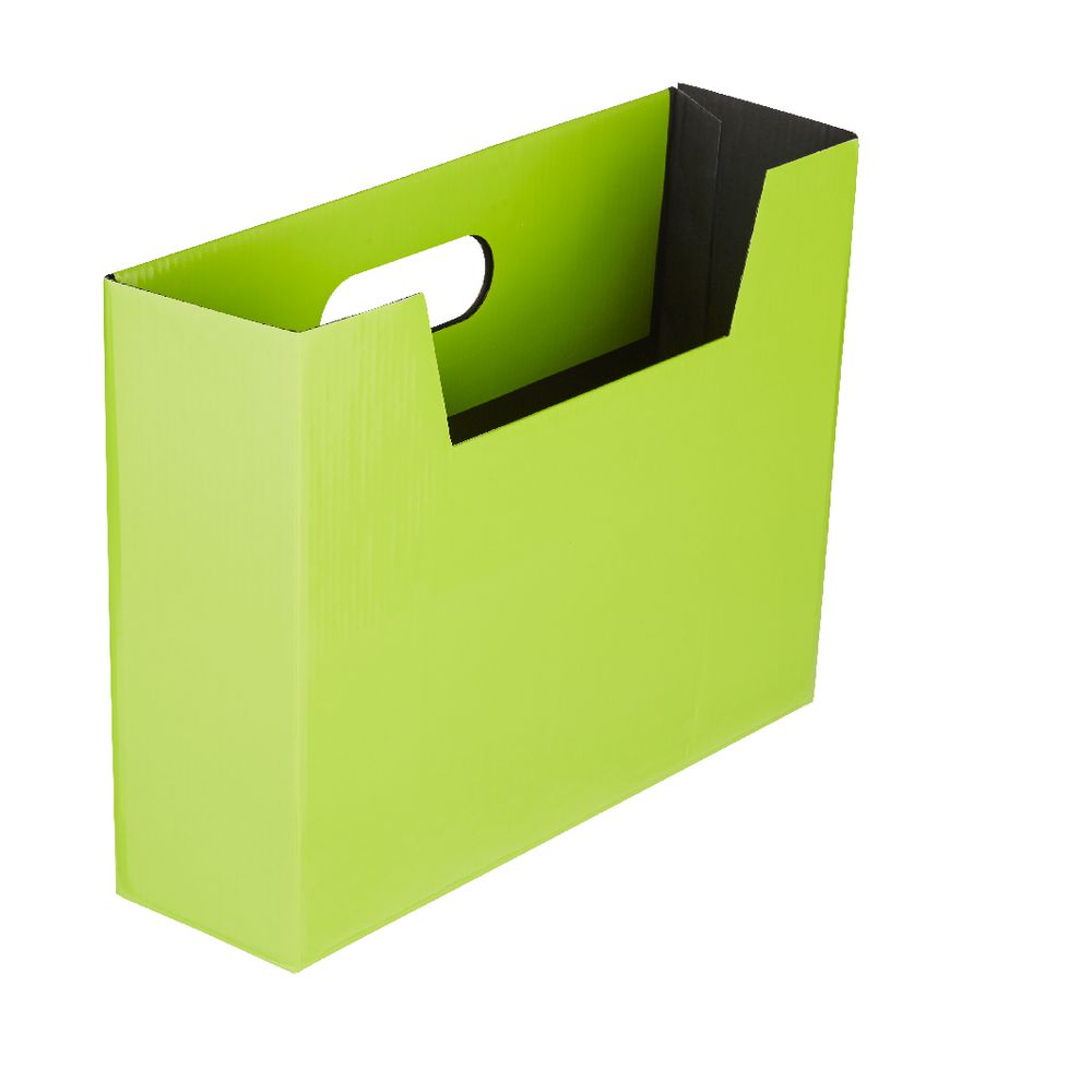 Collapsible Cardboard Document Holder Lime
