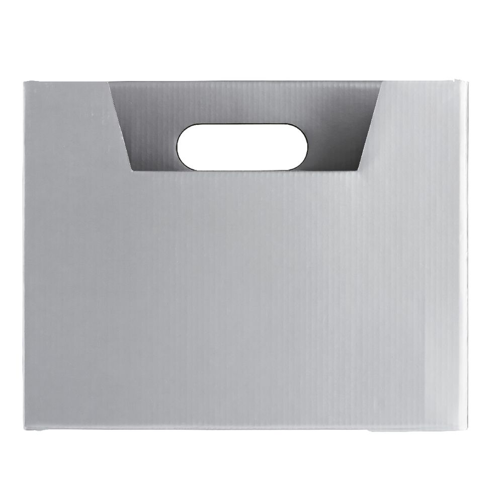 Collapsible Cardboard Document Holder Silver