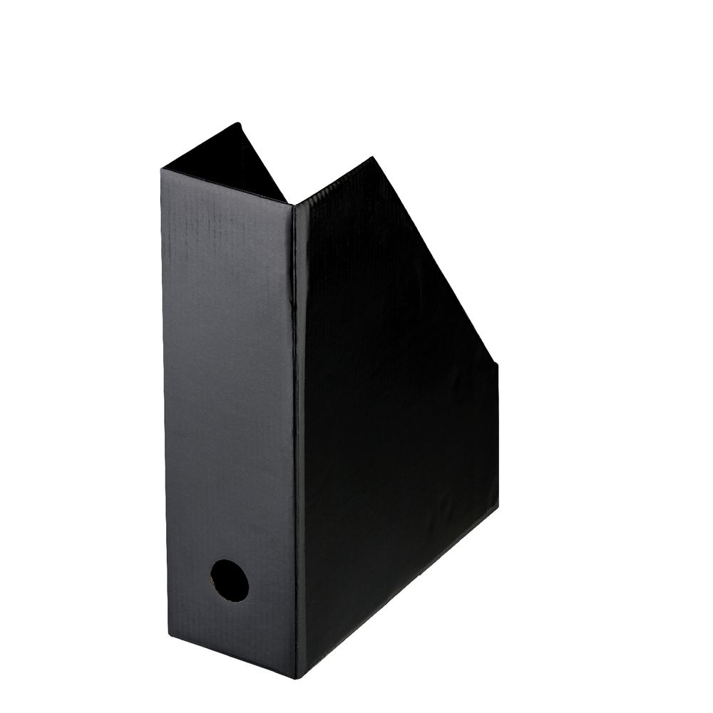 Collapsible Cardboard Magazine File Black