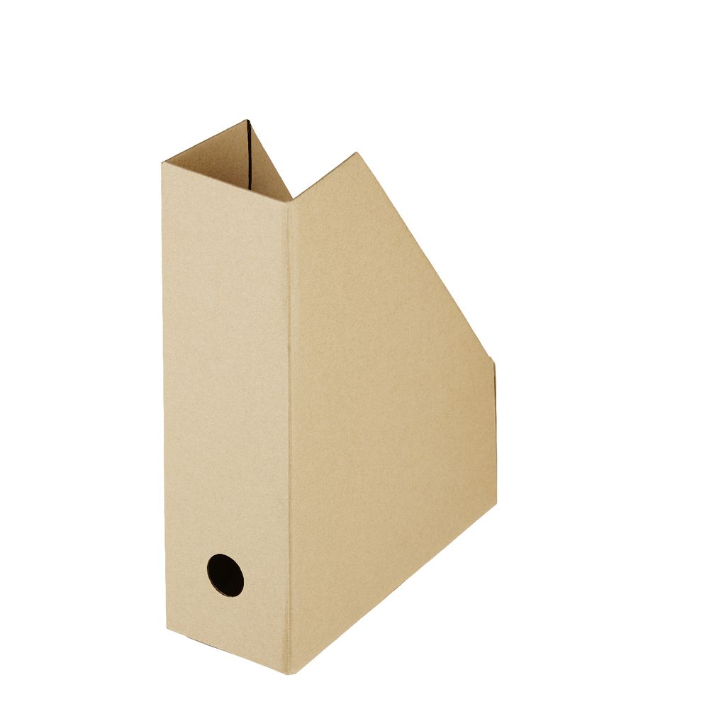 Collapsible Cardboard Magazine File Kraft