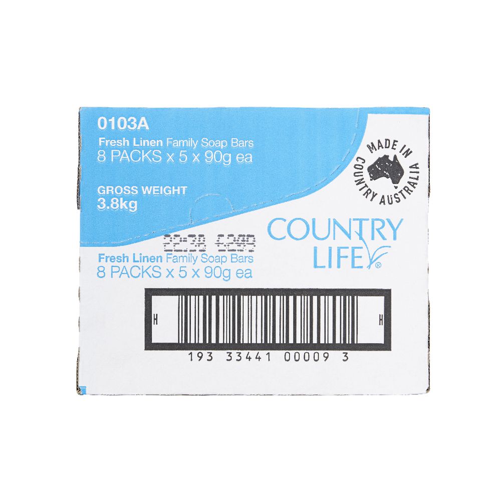 Country Life Fresh Linen Soap 8 x 5 Pack
