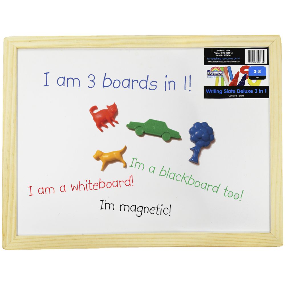 Colorific 3-in-1 Deluxe Writing Slate 400 x 300mm