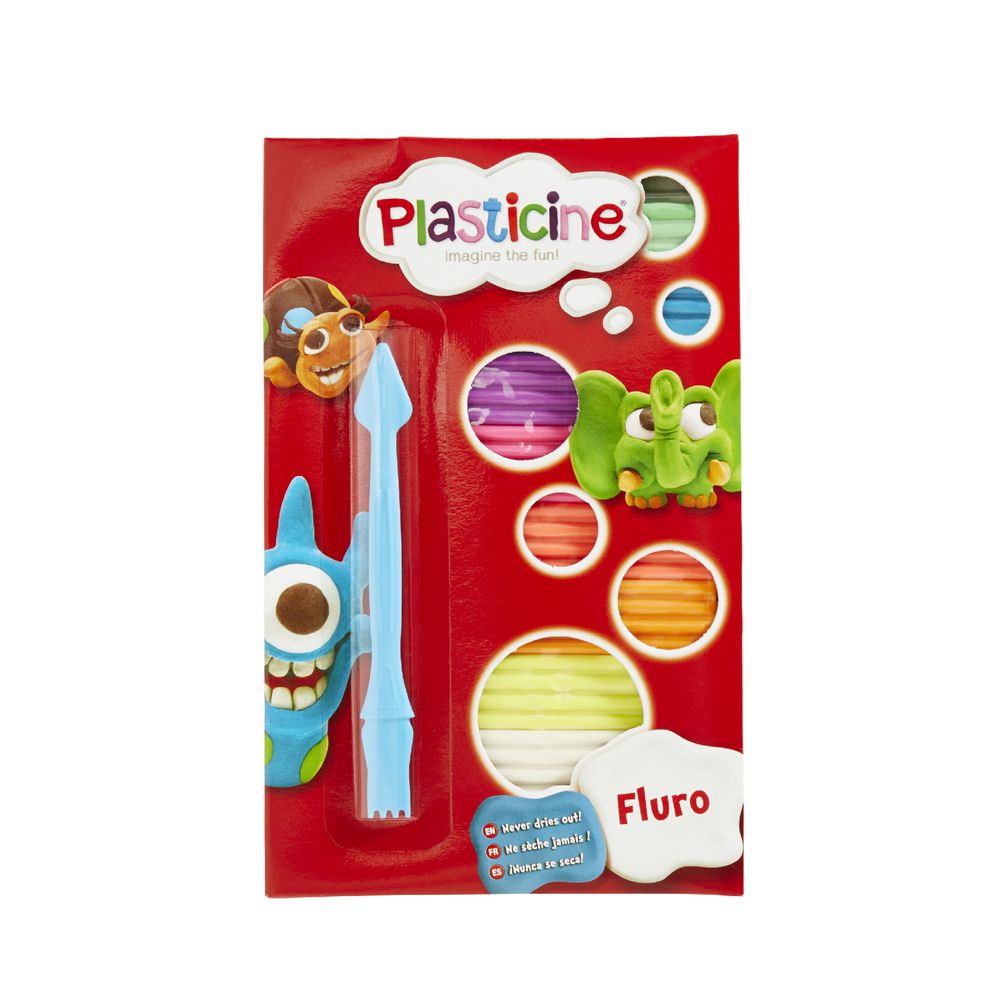 Plasticine Fluro 10 Pack