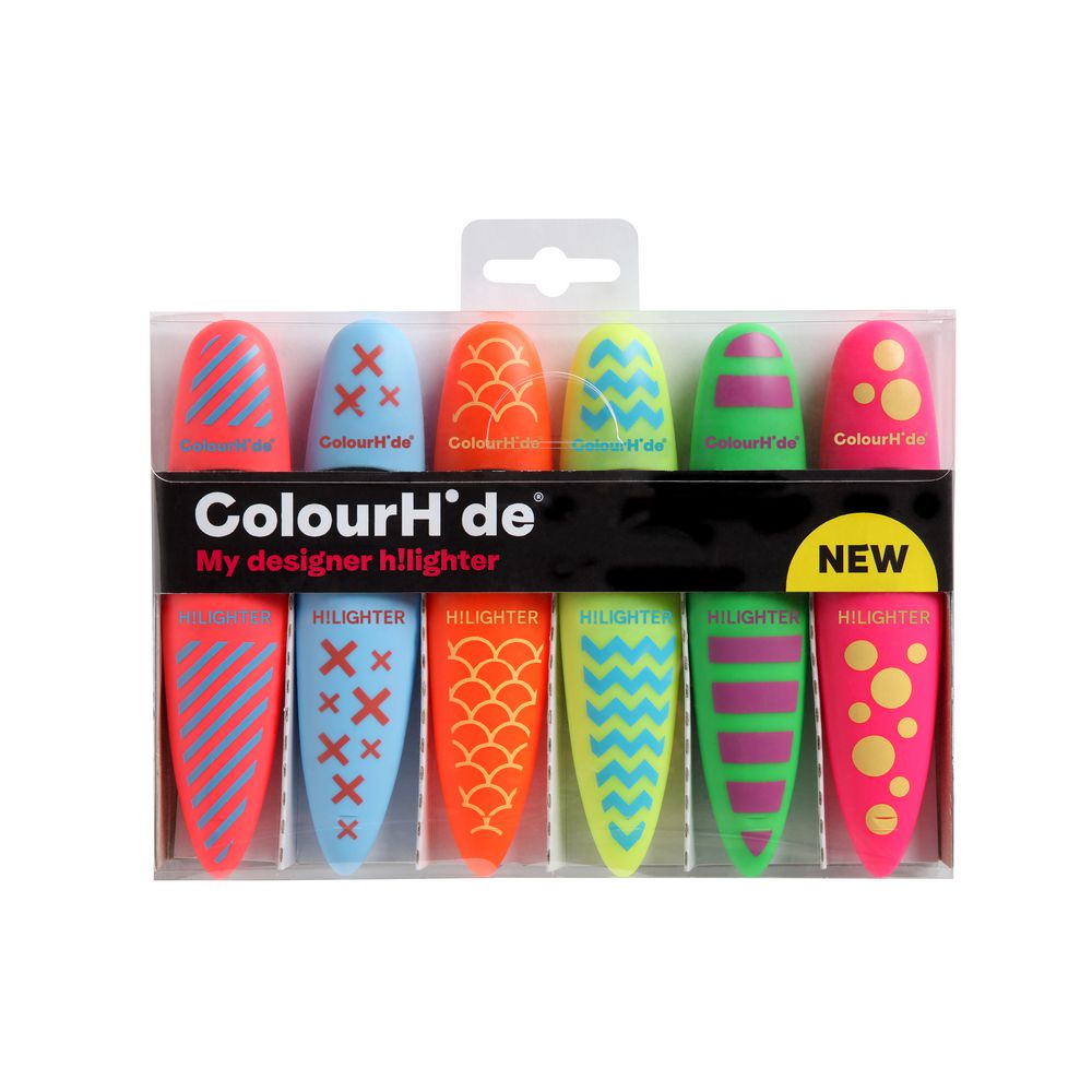 ColourHide Highlighters Designs 6 Pack