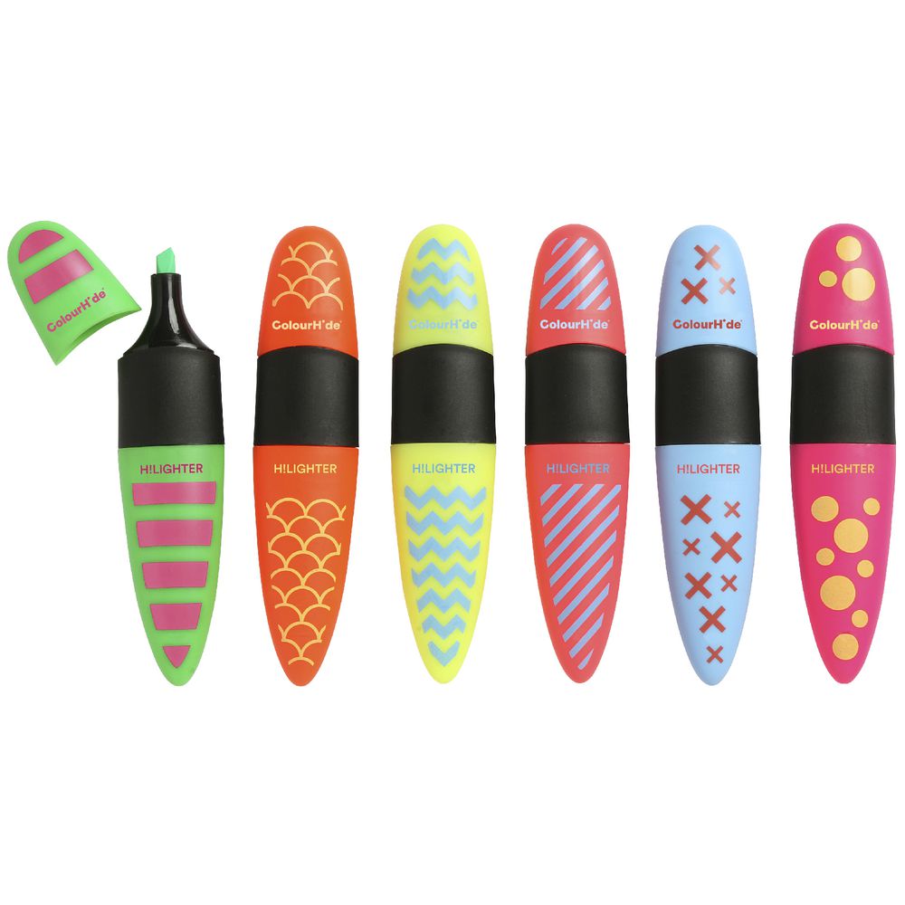 ColourHide Highlighters Designs 6 Pack