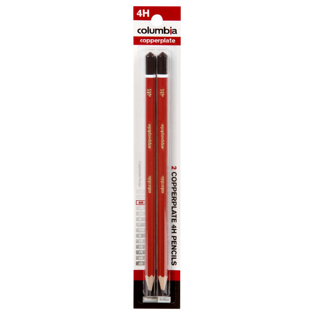 Columbia Copperplate Lead Pencil 4H Hexagonal 2 Pack