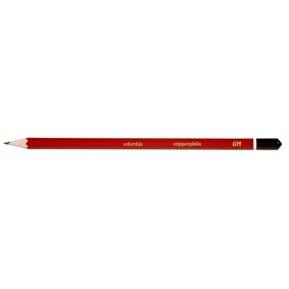 Columbia Copperplate Lead Pencil 6H Hexagonal 2 Pack