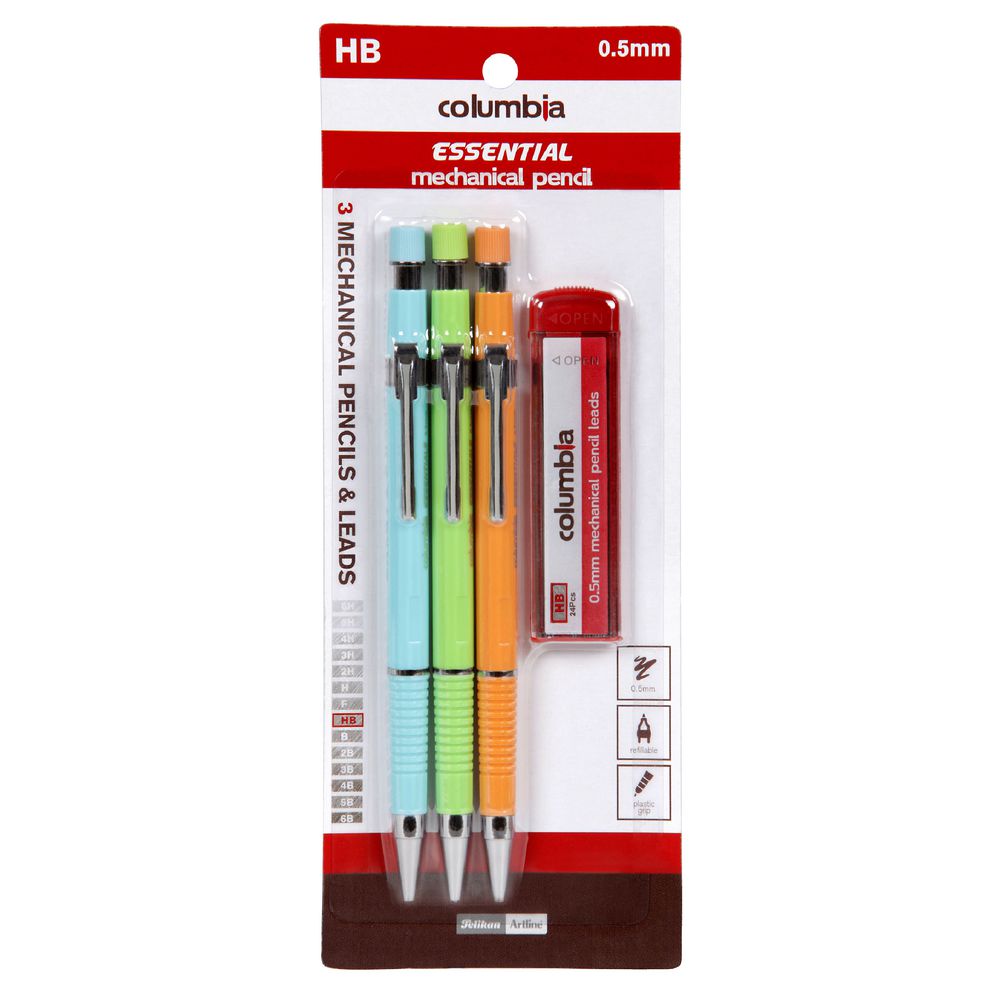 Columbia Everyday Mechanical Pencil with Lead 3 Pack