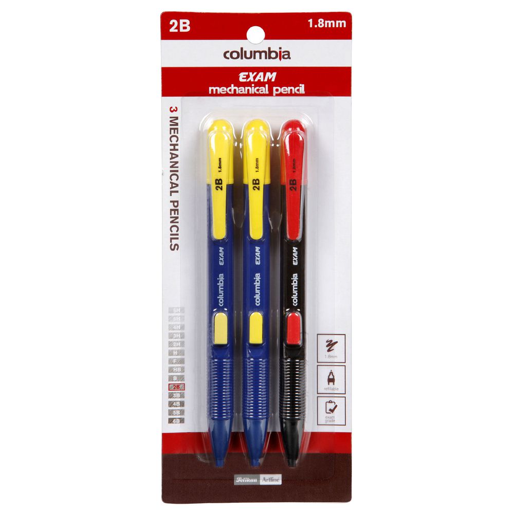 Columbia Exam Mechanical Pencil 3 Pack