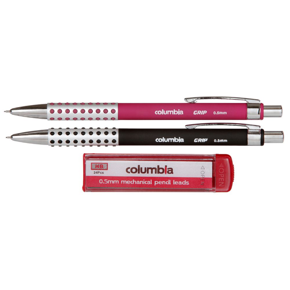Columbia Grip Mechanical Pencil with Lead 2 Pack