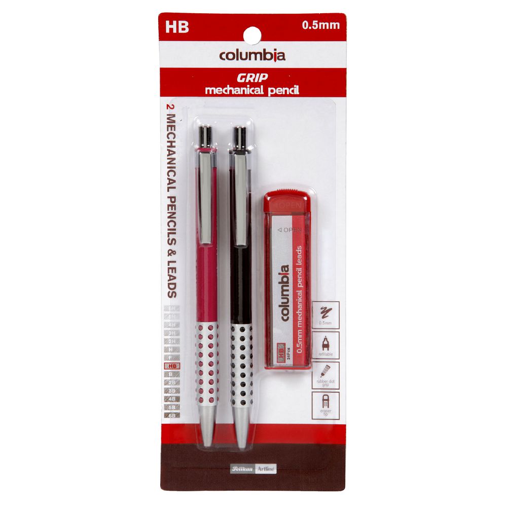 Columbia Grip Mechanical Pencil with Lead 2 Pack