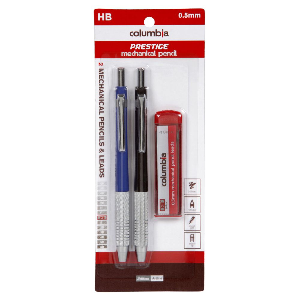Columbia Premium Mechanical Pencil with Lead 2 Pack