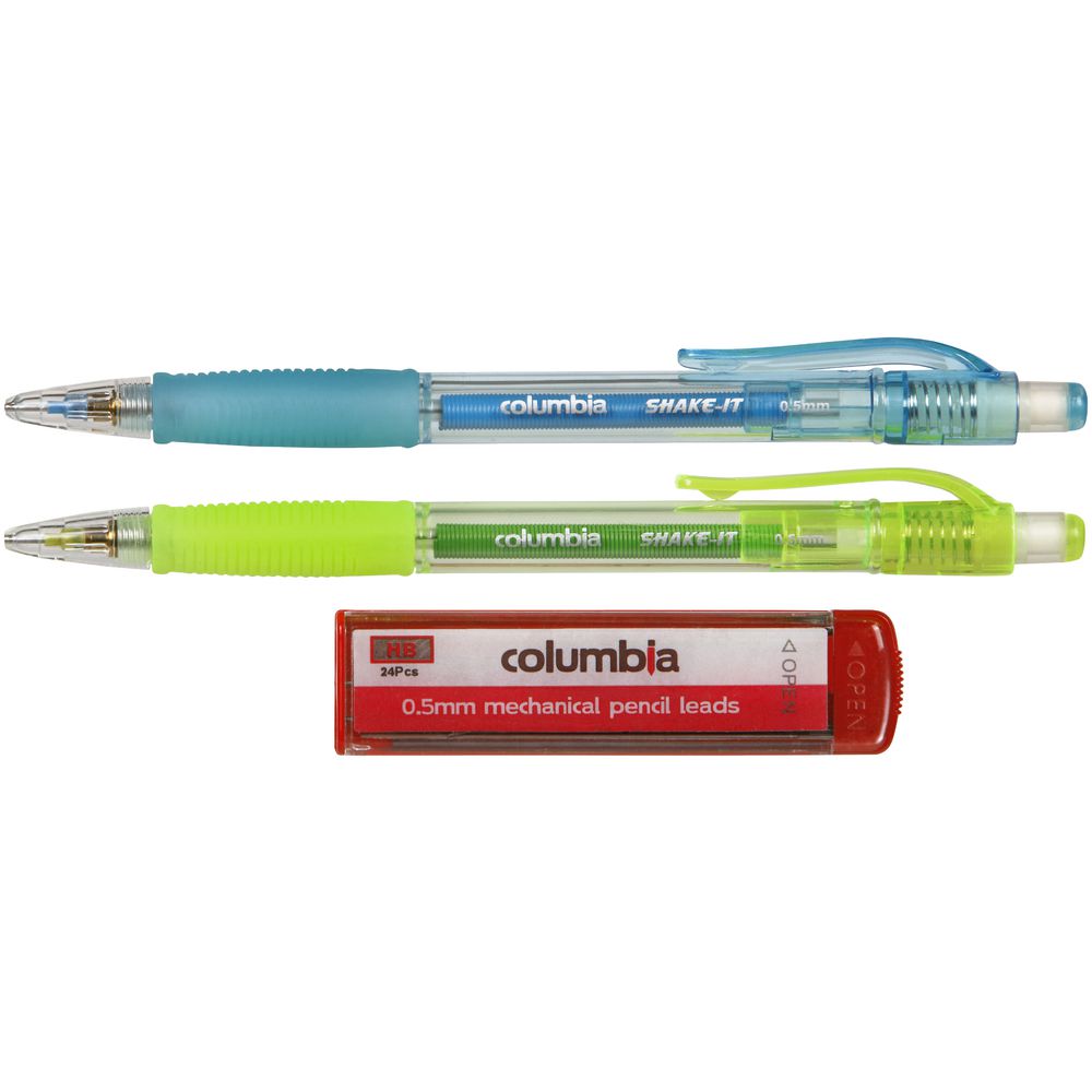 Columbia Shake It Mechanical Pencil With Lead 2 Pack