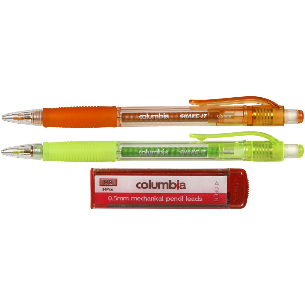 Columbia Shake It Mechanical Pencil With Lead 2 Pack