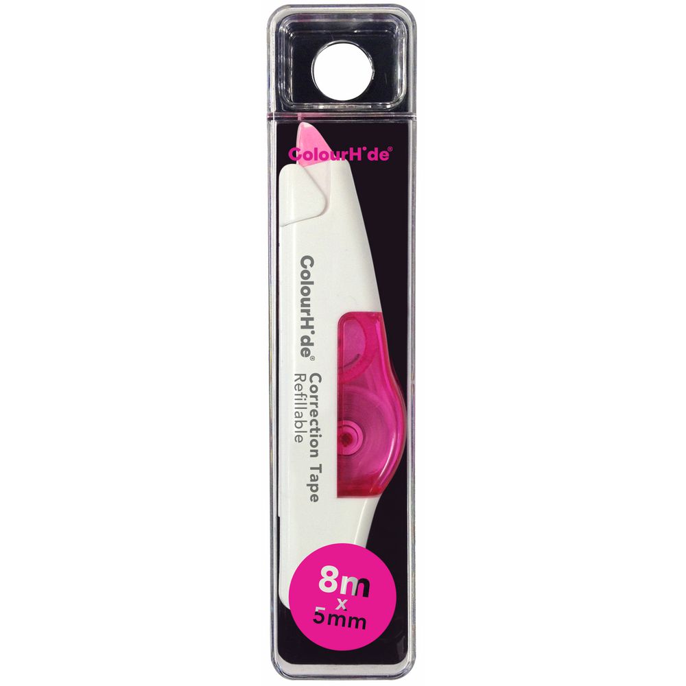 ColourHide Correction Tape 5mm x 8m Pink
