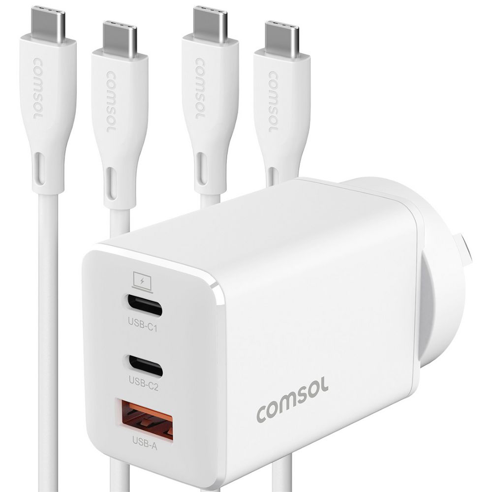 Comsol Usb C Charger Officeworks Comsol 67W USB-C GaN Charger With