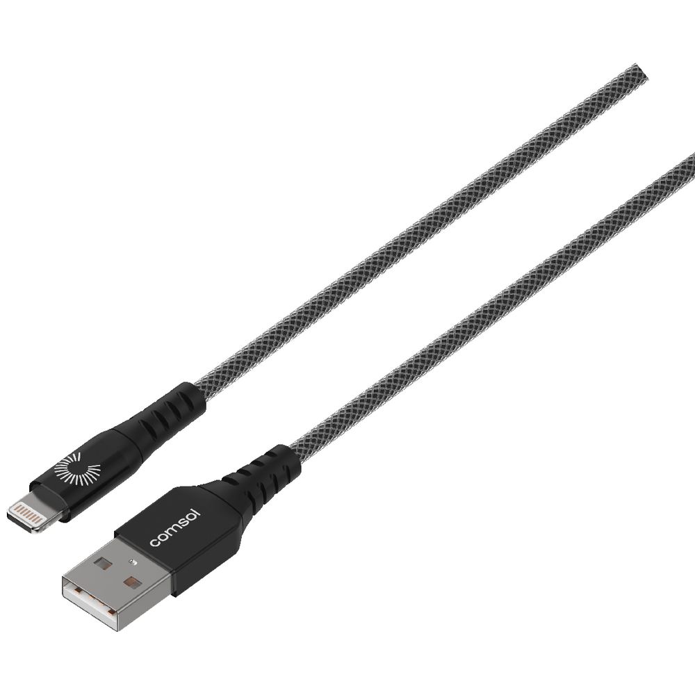 Comsol Premium Lightning to USB Cable 2m Metallic Black