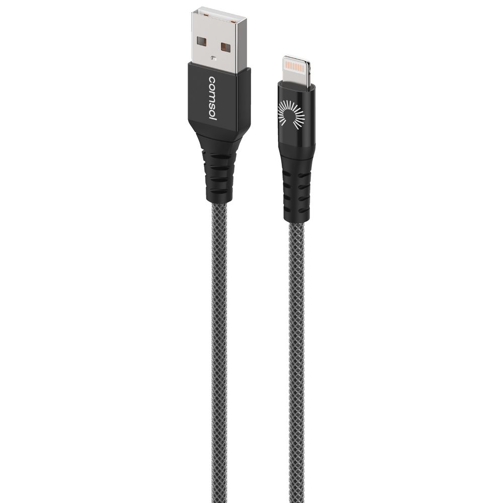 Comsol Premium Lightning to USB Cable 2m Metallic Black