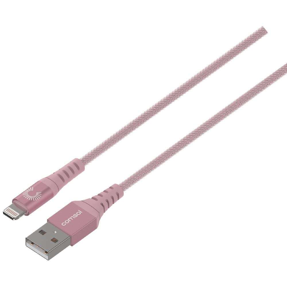 Comsol Premium Lightning to USB Cable 2m Metallic Rose Gold