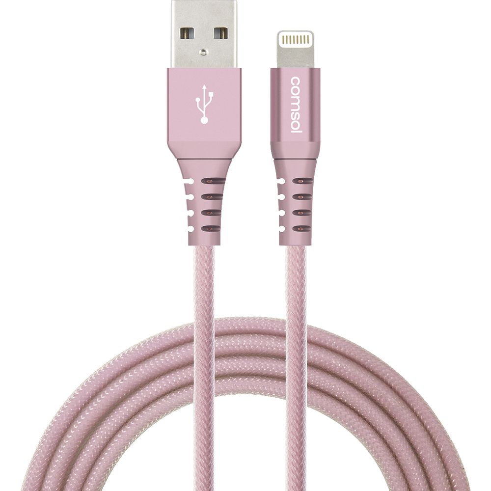 Comsol Premium Lightning to USB Cable 2m Metallic Rose Gold