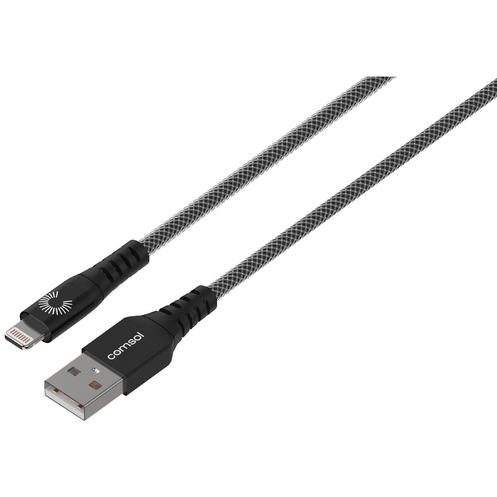 Comsol Lightning to USB Cable 3m Metallic Black