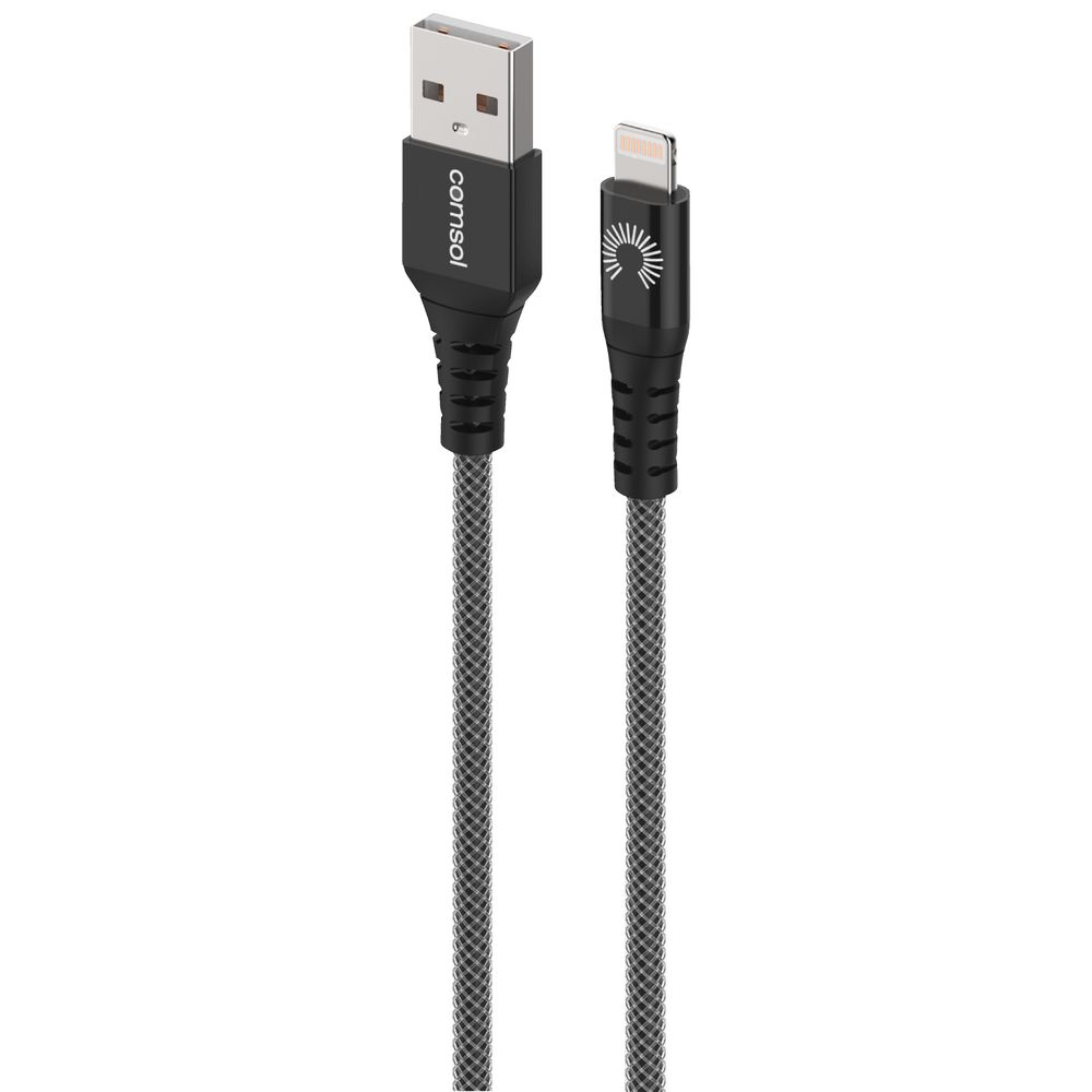 Comsol Lightning to USB Cable 3m Metallic Black