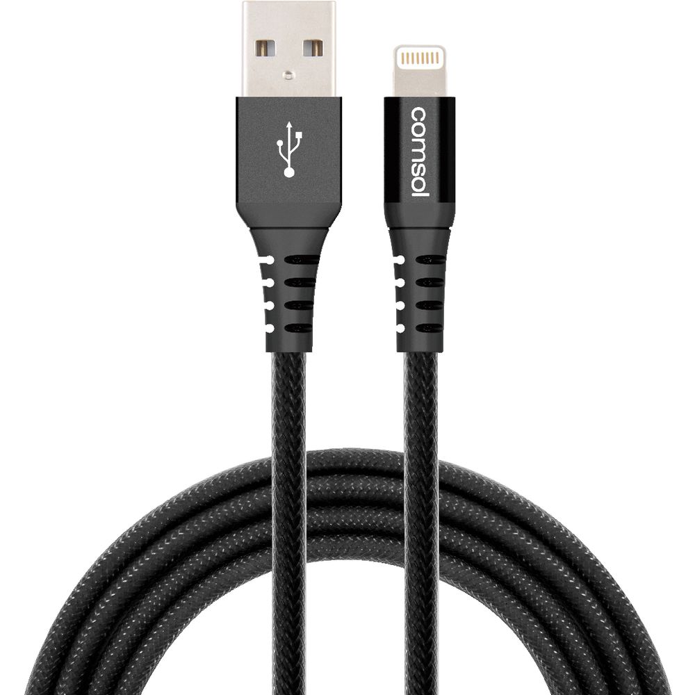 Comsol Lightning to USB Cable 3m Metallic Black