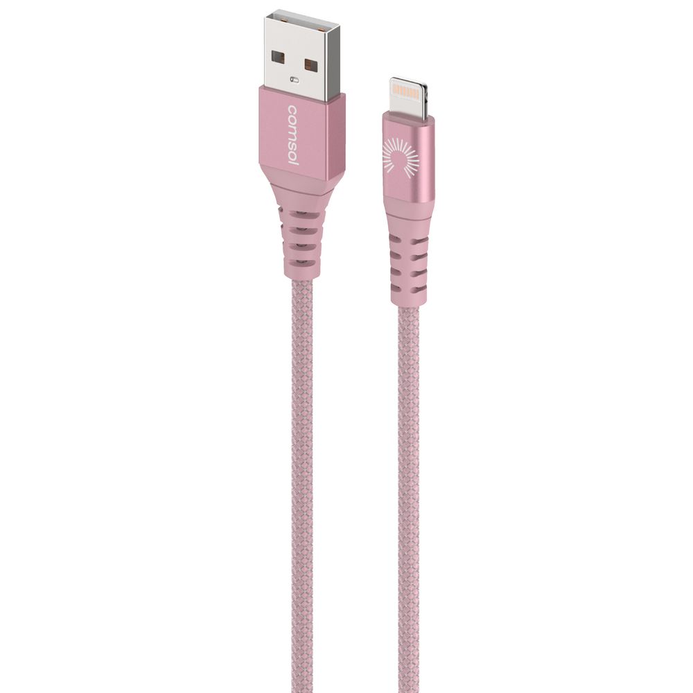 Comsol Premium Lightning to USB Cable 3m Metallic Rose Gold