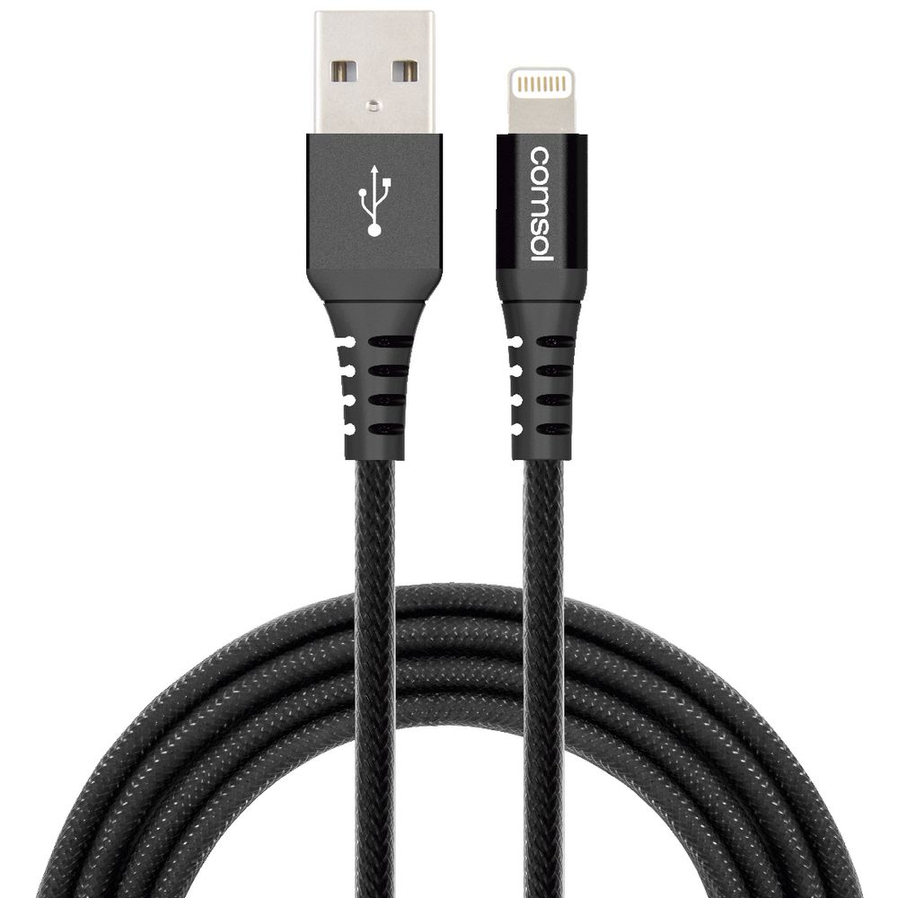 Comsol Premium Lightning to USB Cable 1.2m Metallic Black