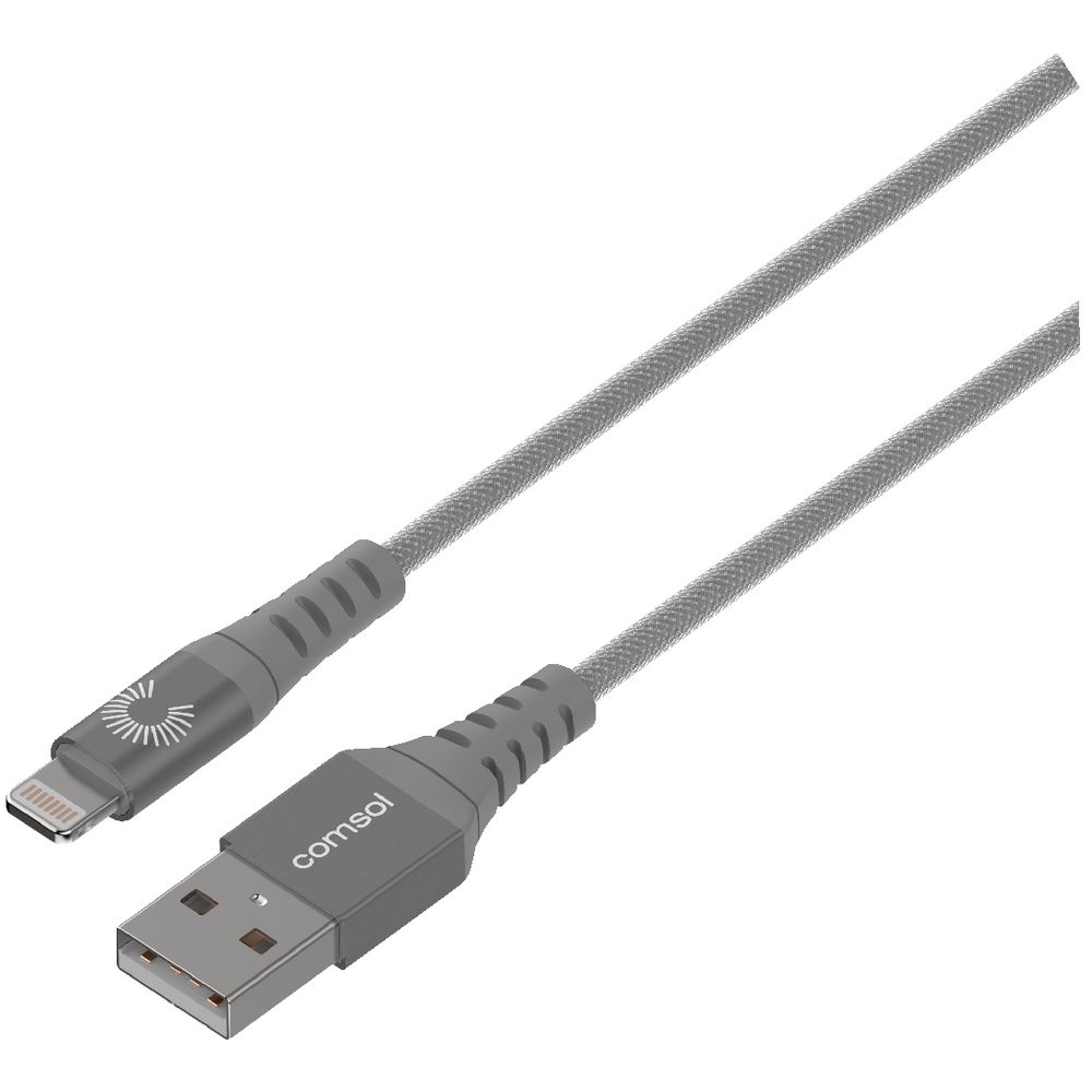 Comsol Premium Lightning to USB Cable 1.2m Metallic Grey