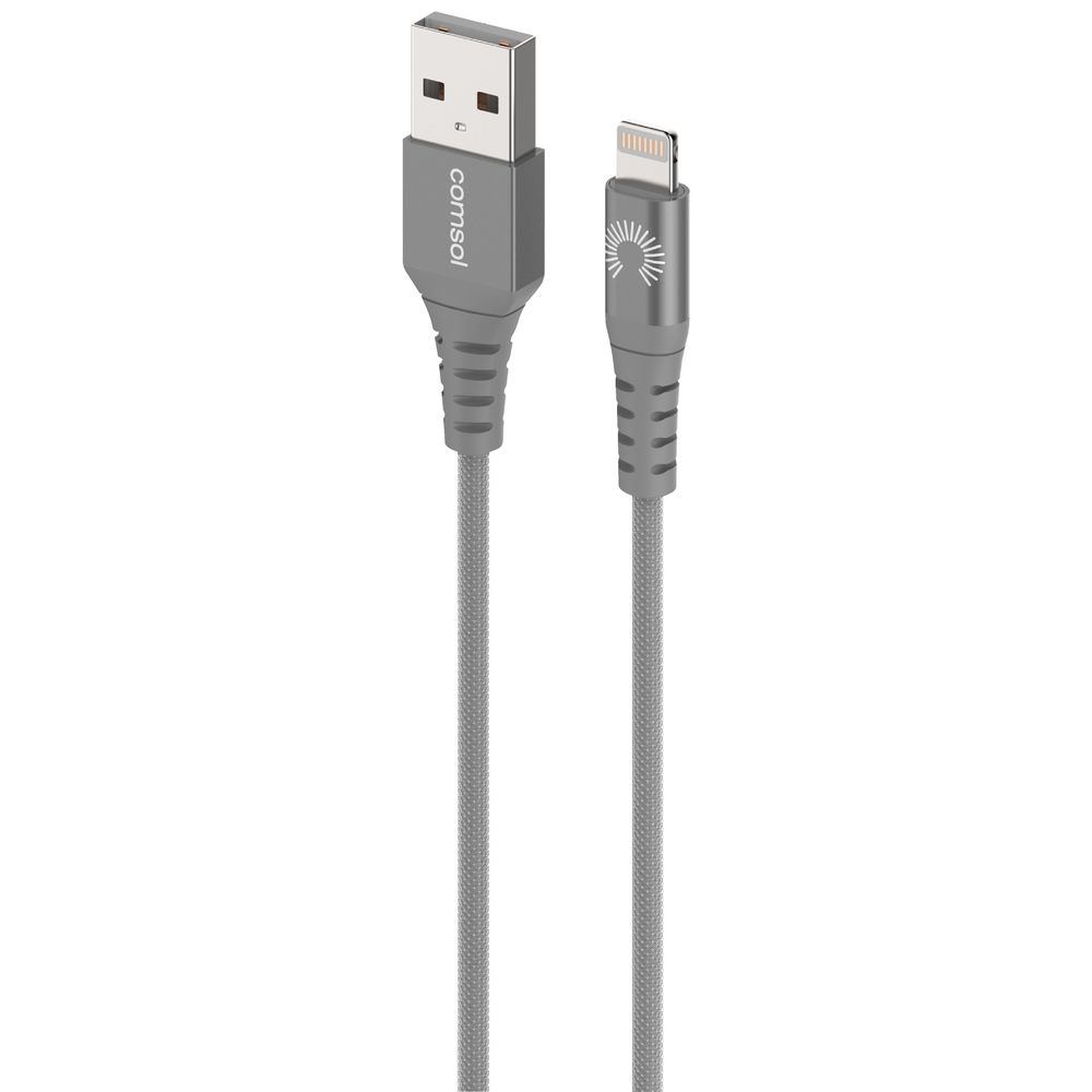 Comsol Premium Lightning to USB Cable 1.2m Metallic Grey