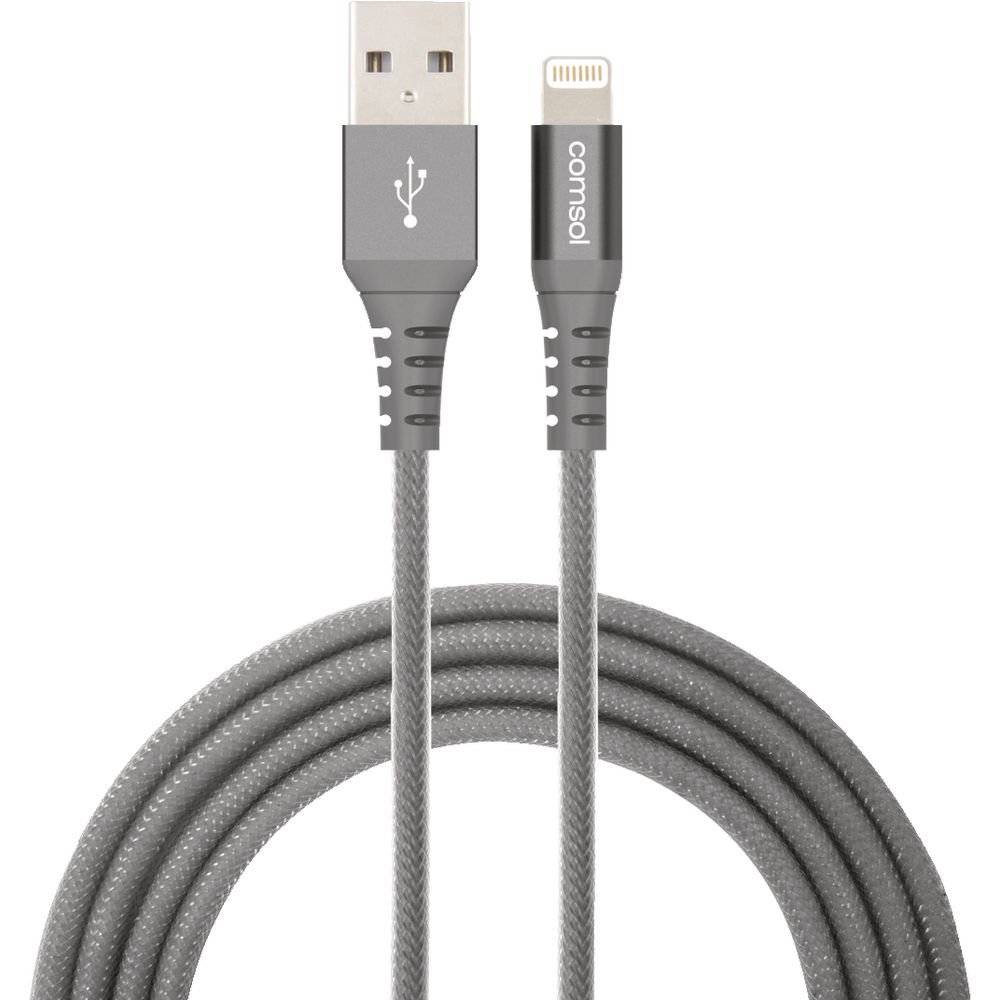 Comsol Premium Lightning to USB Cable 1.2m Metallic Grey