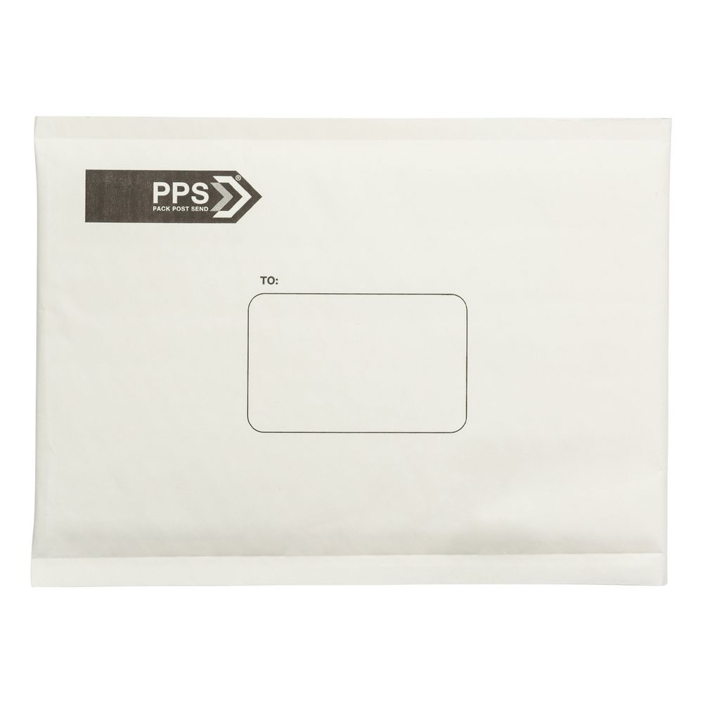 PPS Bubble Lined Size 1 Mailing Bag White 151 x 229mm
