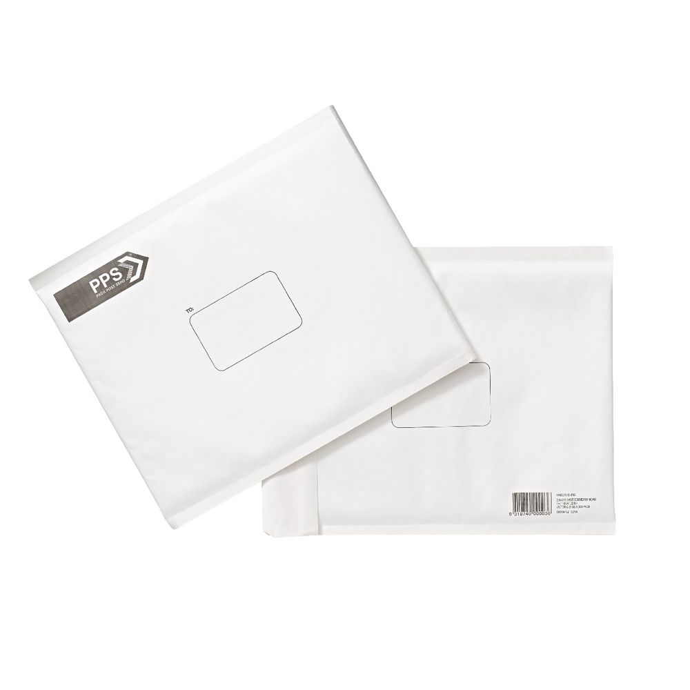 PPS Bubble Lined Size 2 Mailing Bag 215 x 280mm White