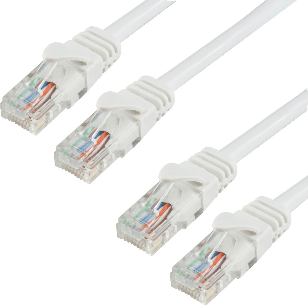 CAT 5e Cable 2m Twin Pack White