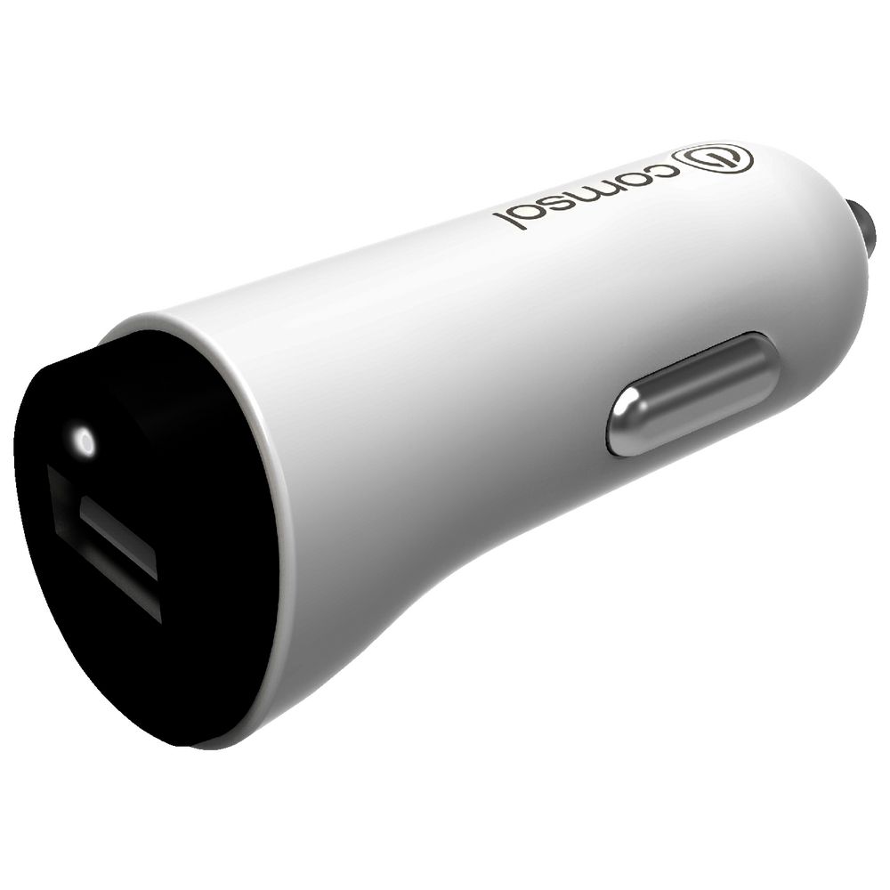 Comsol Single Port USB Car Charger 2.4A/12W Black