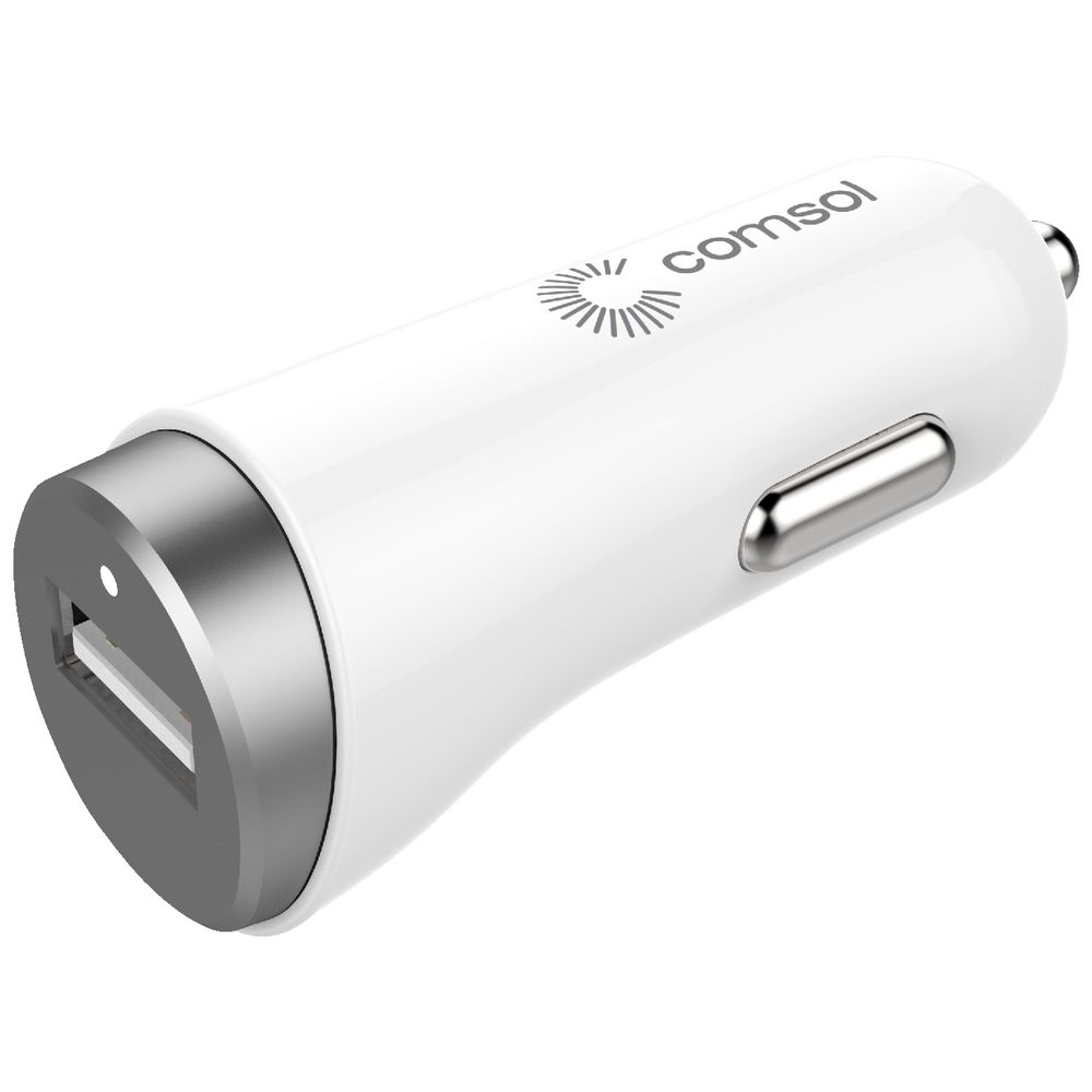 Comsol Single Port Car Charger 2.4A/12W Grey
