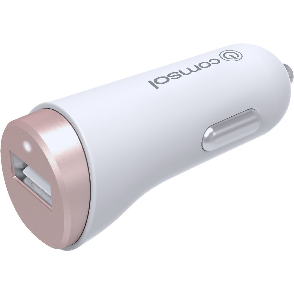 Comsol Single Port Car Charger 2.4A/12W Rose Gold