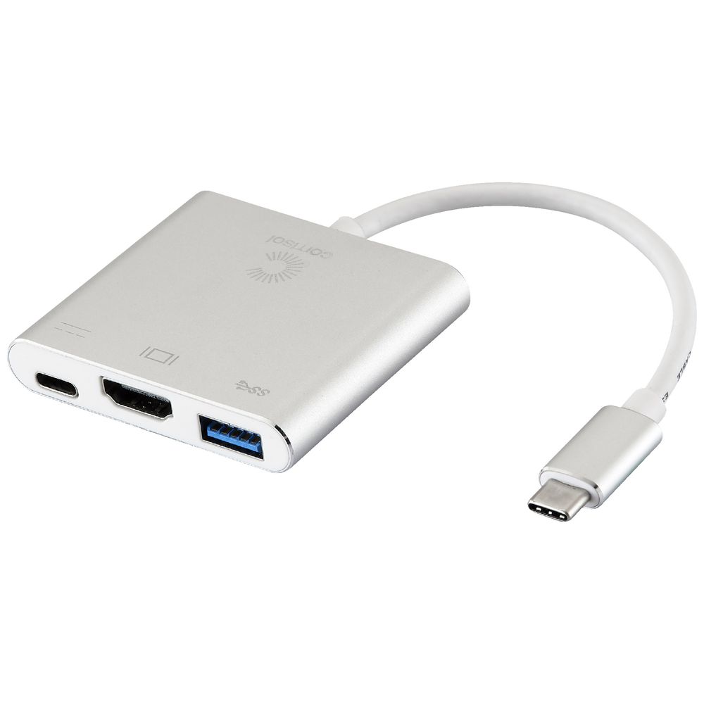 Comsol Male USB Type-C to HDMI/USB3.0/USB-C Multi Adaptor