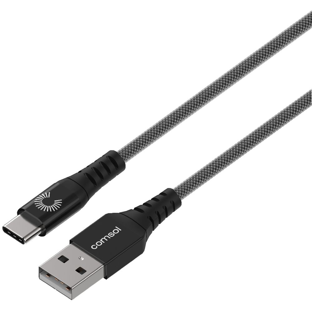 Comsol Premium Male USB Type-A to USB Type-C Cable 1.2m Black